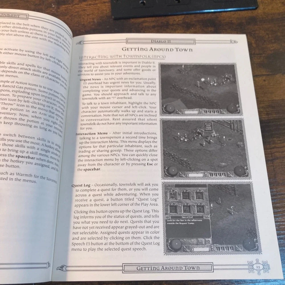 Diablo 2 Original Manual for PC Big Box Edition Vtg Y2K Blizzard Entertainment